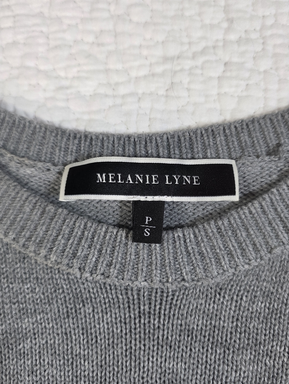Melanie Lyne Sequin Embellished Bland And Gray Striped Sweater - Picture 12 of 13